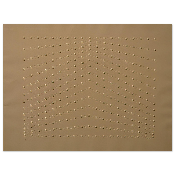 Enrico Castellani - Superficie bianca - 1969  75x100 cm / 30x40inches Fine Art Poster