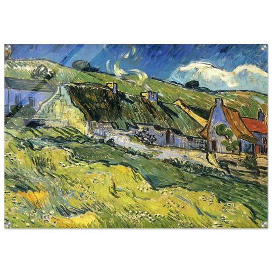 A Group of Cottages - Vincent van Gogh Acrylic Print - 70x100 cm / 28x40″ inches