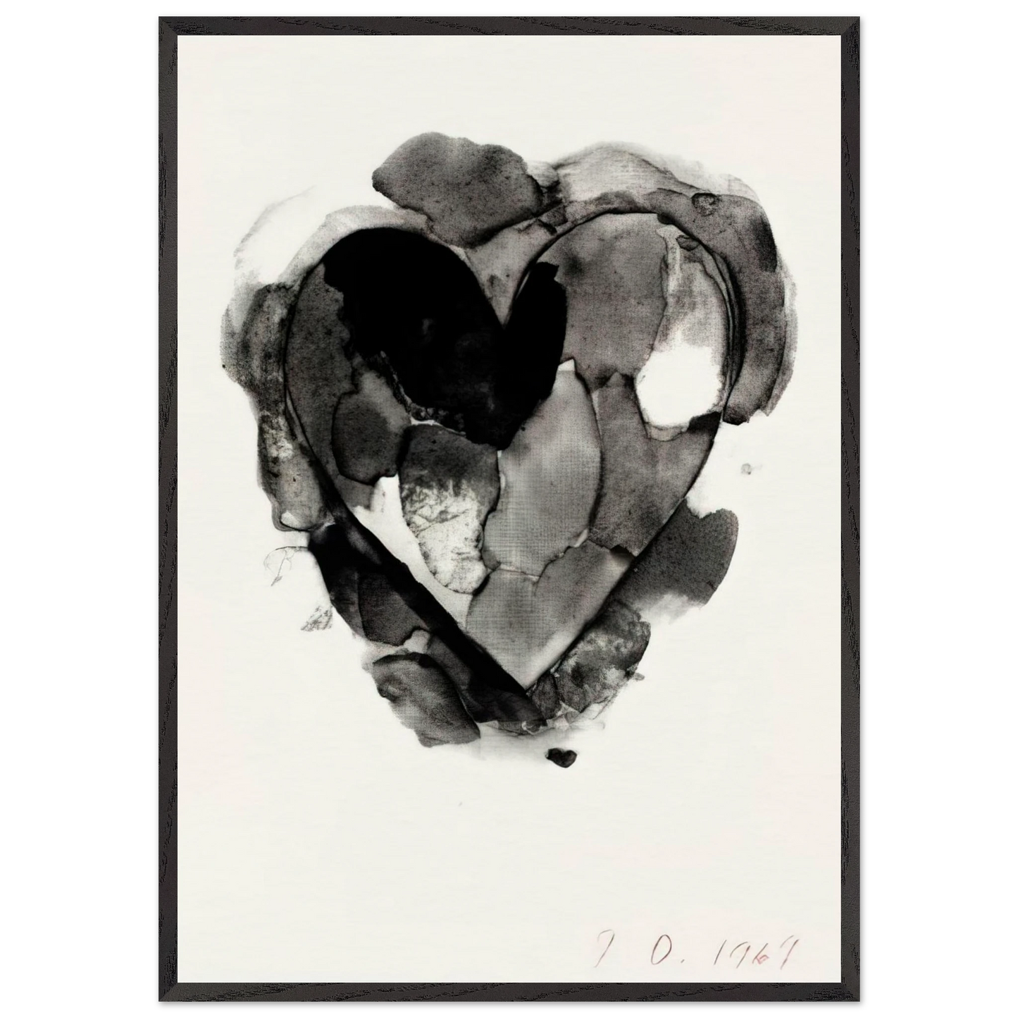 WELCOME HOME RARE BIRDS 1969 - Jim Dine Framed Art Print – Black Wooden Frame - Default Title - -Framed Art Print