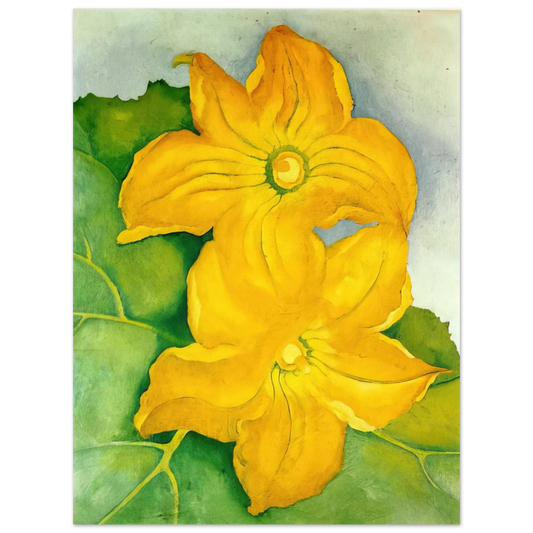 Georgia O'Keeffe - Squash Blossoms I Fine Art Poster - 13x18 cm / 5x7 inches
