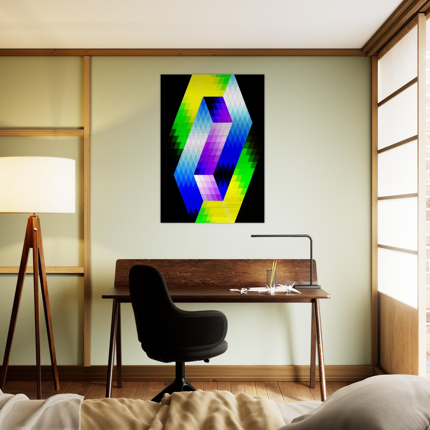 Keple Gestalt - 1968 - Victor Vasarely Brushed Aluminum Print - 70x100 cm / 28x40 inches | Victor Vasarely Aluminum Print | Victor Vasarely Prints