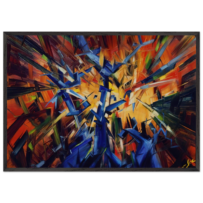 Untitled - 1966 N7 - Konrad Zuse 70x100 cm / 28x40 inches Framed Art Print – Black Wooden Frame