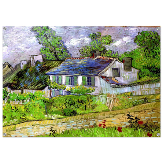 Houses in Auvers - Vincent van Gogh Acrylic Print - 70x100 cm / 28x40″ inches | Vincent van Gogh Wall Art | Vincent van Gogh Prints