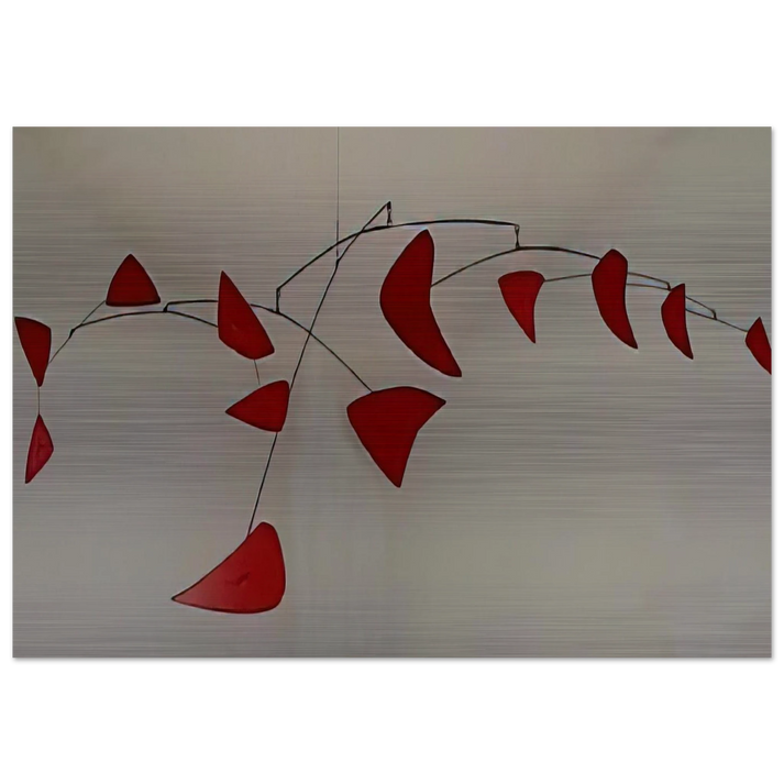 RED MOBILE 1956 - Alexander Calder Brushed Aluminum Print - 70x100 cm / 28x40 inches | Alexander Calder Aluminum Print | Alexander Calder Prints