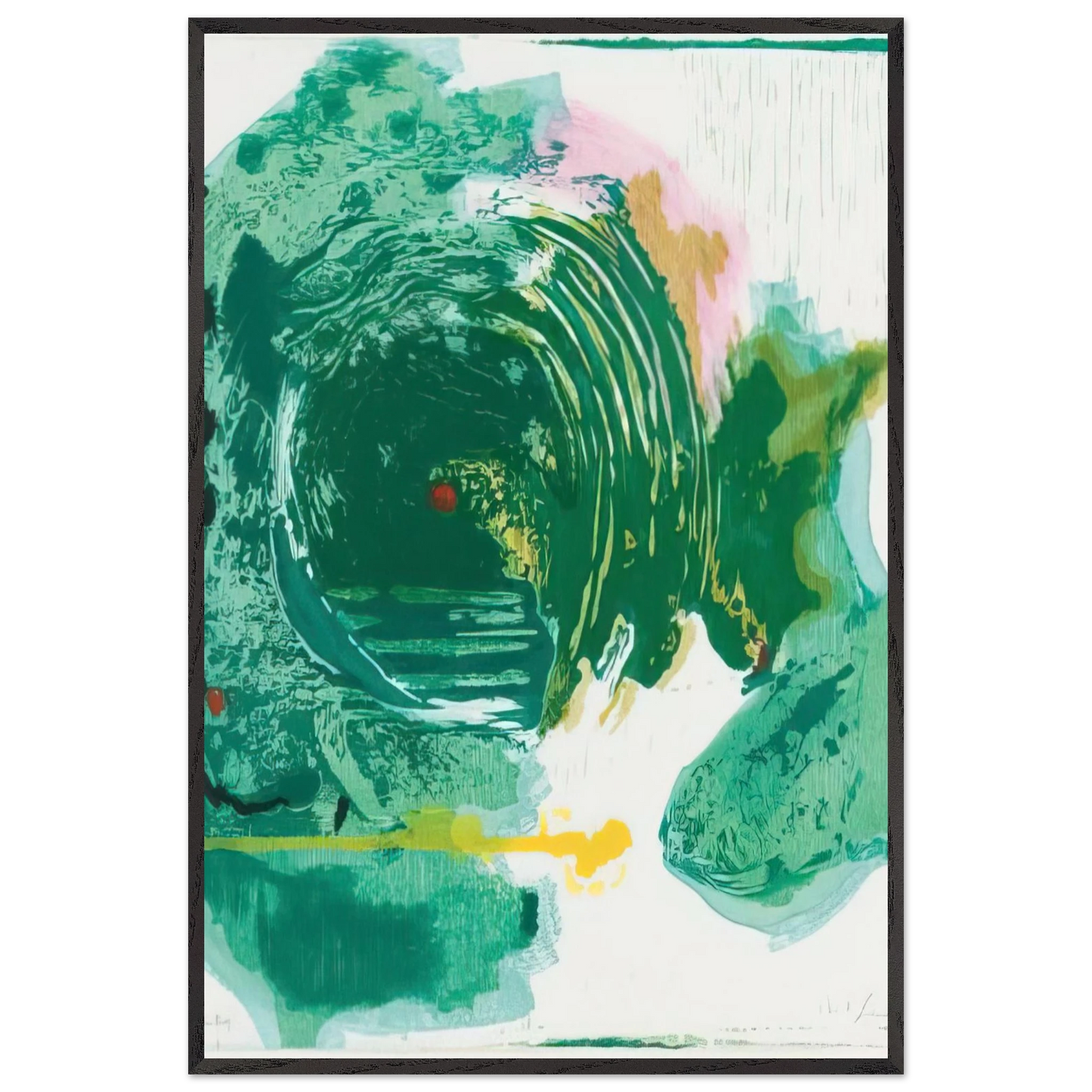 Helen Frankenthaler - Radius - 1993 Wall art - 40x60 cm / 16x24 inches - Premium Wooden Framed Poster With Fine Art Paper - Wood frame
