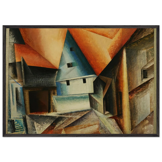 OBERWEIMAR 1921 - Lyonel Feininger Framed Art Print – Black Wooden Frame - Default Title - -Framed Art Print