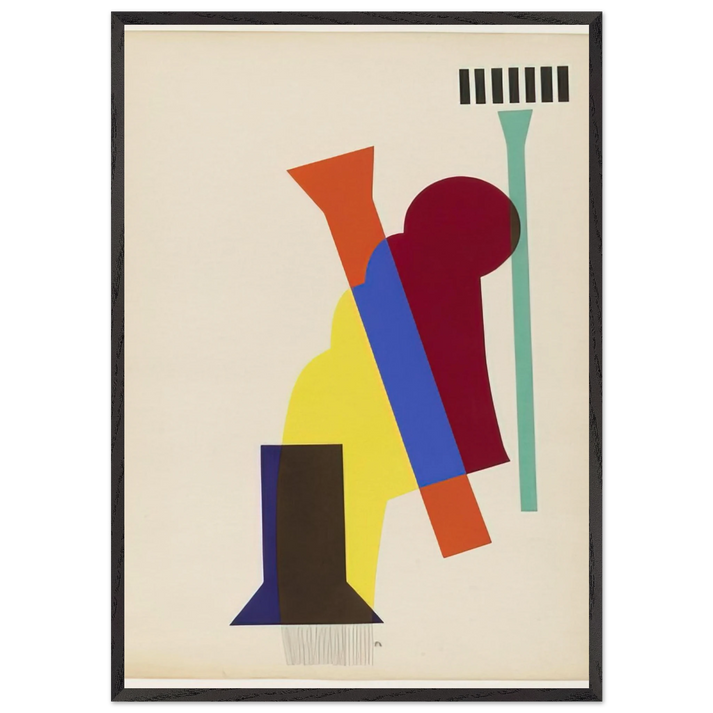 CONCRETE MIXER FROM THE PORTFOLIO REVOLVING DOORS 1926 - Man Ray 70x100 cm / 28x40 inches Framed Art Print – Black Wooden Frame