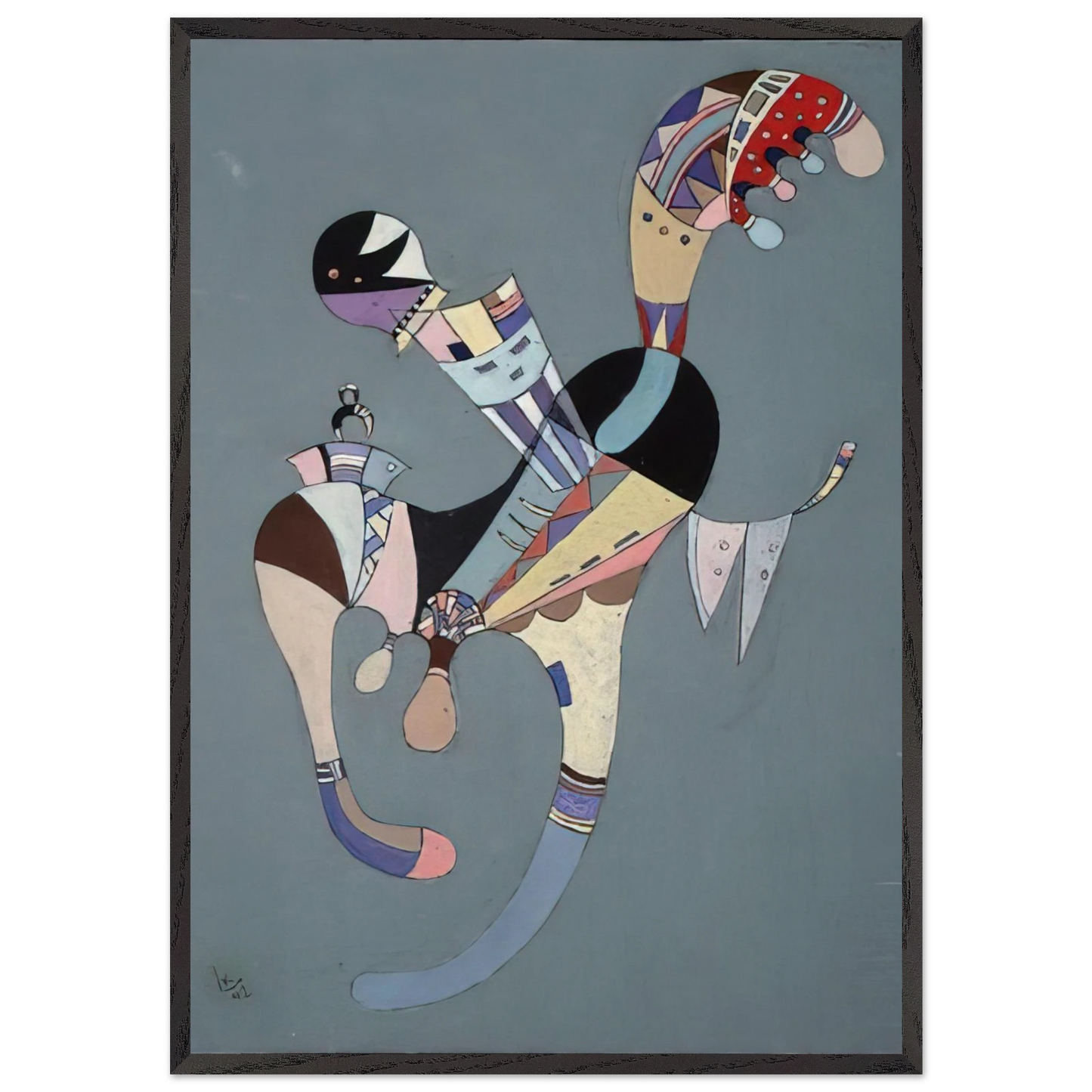A FLOATING FIGURE 1942 - Wassily Kandinsky Framed Art Print – Black Wooden Frame - Default Title - -Framed Art Print