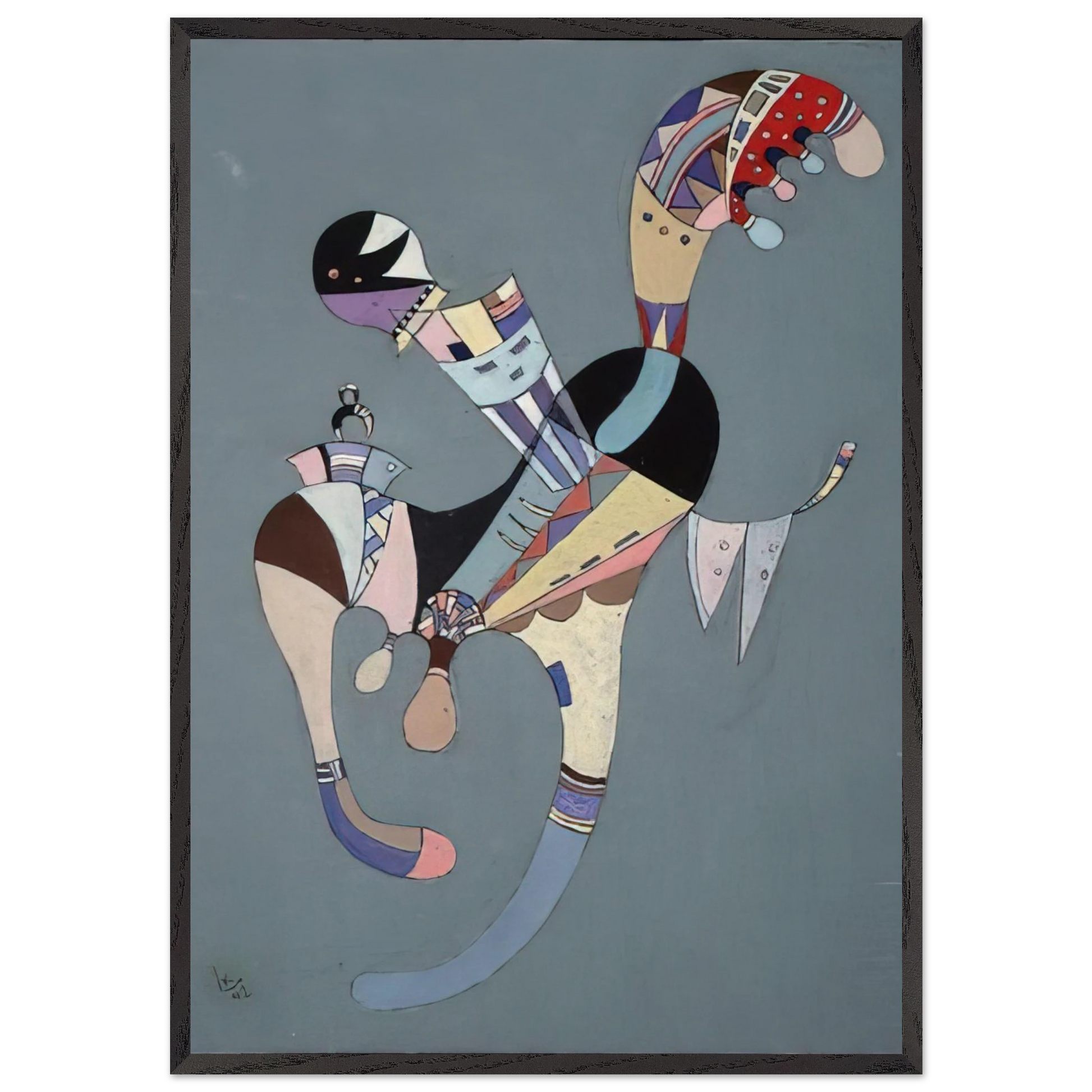 A FLOATING FIGURE 1942 - Wassily Kandinsky Framed Art Print – Black Wooden Frame - Default Title - -Framed Art Print