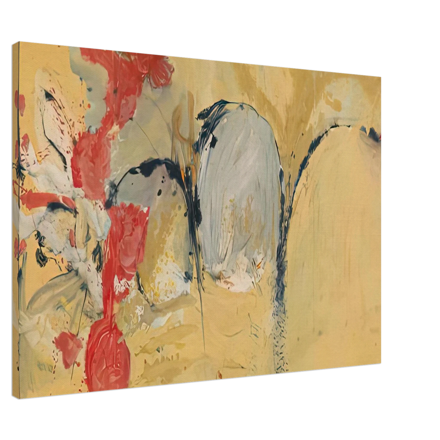 Helen Frankenthaler - Large Abstract Still Life, 1951- Wall Art - 30x40 cm / 12x16 inches - Premium Wooden Framed Poster With Fine Art Paper - Black frame