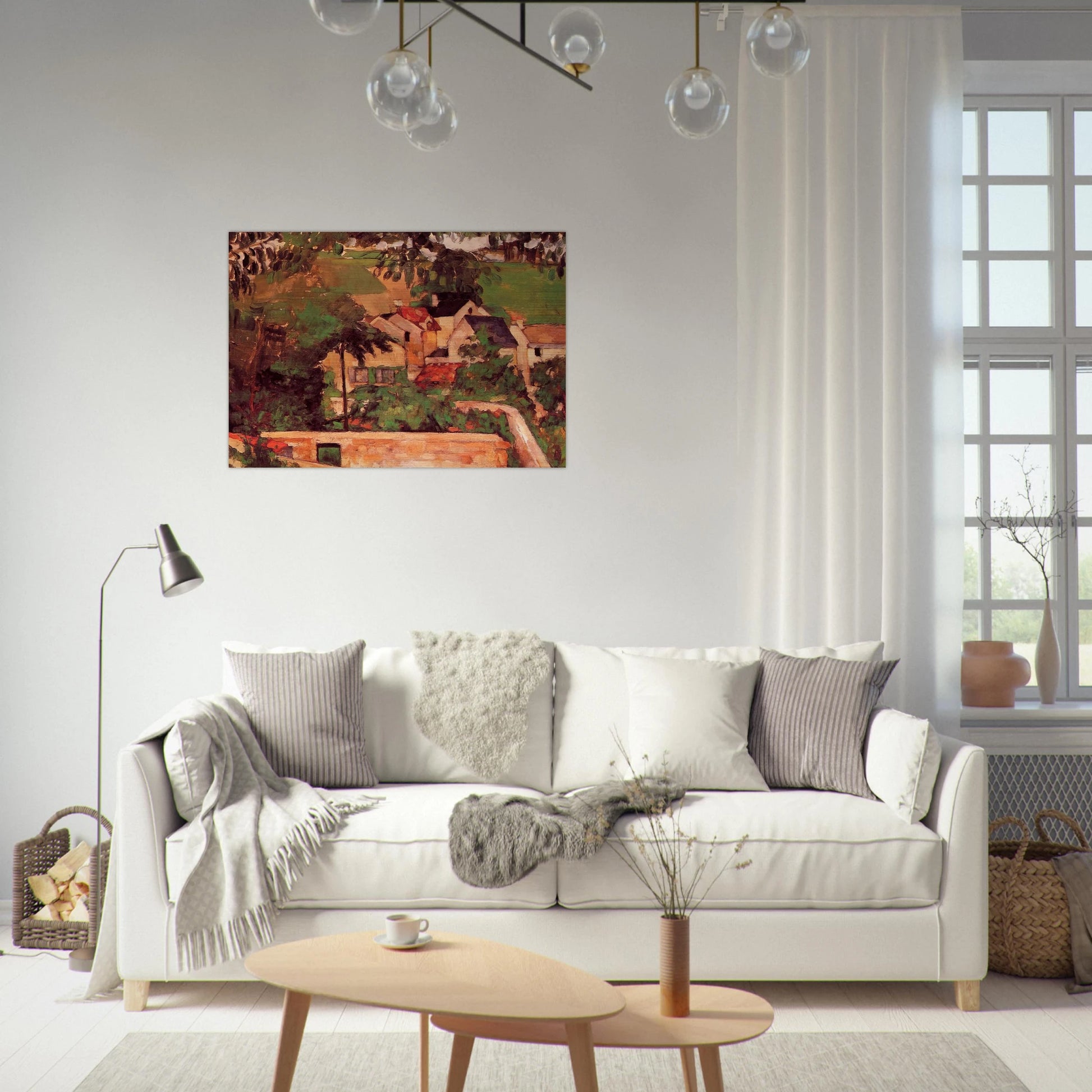 Etude - Paysage a Auvers - Paul Cézanne Brushed Aluminum Print - 70x100 cm / 28x40 inches | Paul Cézanne Aluminum Print | Paul Cézanne Prints