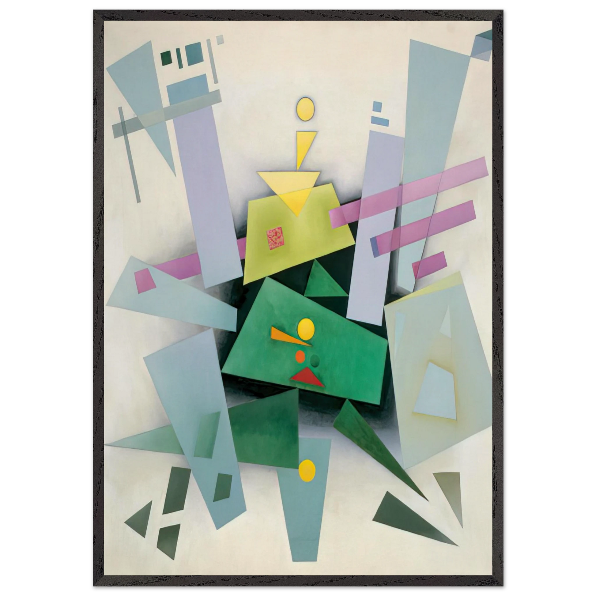 INVENTION COMPOSITION 31 1933 - Rudolf Bauer Framed Art Print – Black Wooden Frame - Default Title - -Framed Art Print