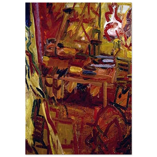 IN THE STUDIO - Frank Auerbach Brushed Aluminum Print - 70x100 cm / 28x40 inches | Frank Auerbach Aluminum Print | Frank Auerbach Prints
