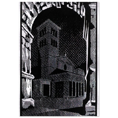 NOCTURNAL ROME 3 - MC Escher Brushed Aluminum Print - 70x100 cm / 28x40 inches | MC Escher Aluminum Print | MC Escher Prints