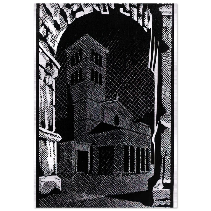NOCTURNAL ROME 3 - MC Escher Brushed Aluminum Print - 70x100 cm / 28x40 inches | MC Escher Aluminum Print | MC Escher Prints