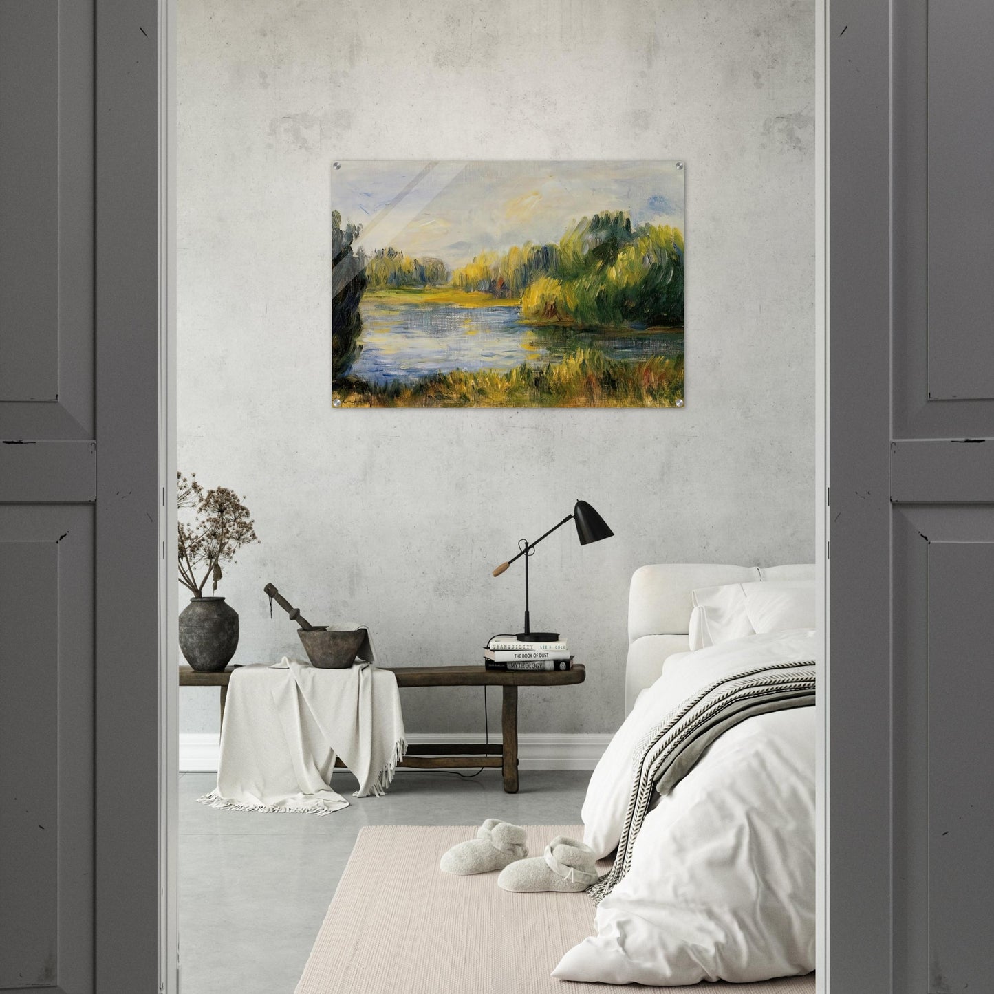 The Banks of the River - Pierre-Auguste Renoir Acrylic Print - 70x100 cm / 28x40″ inches