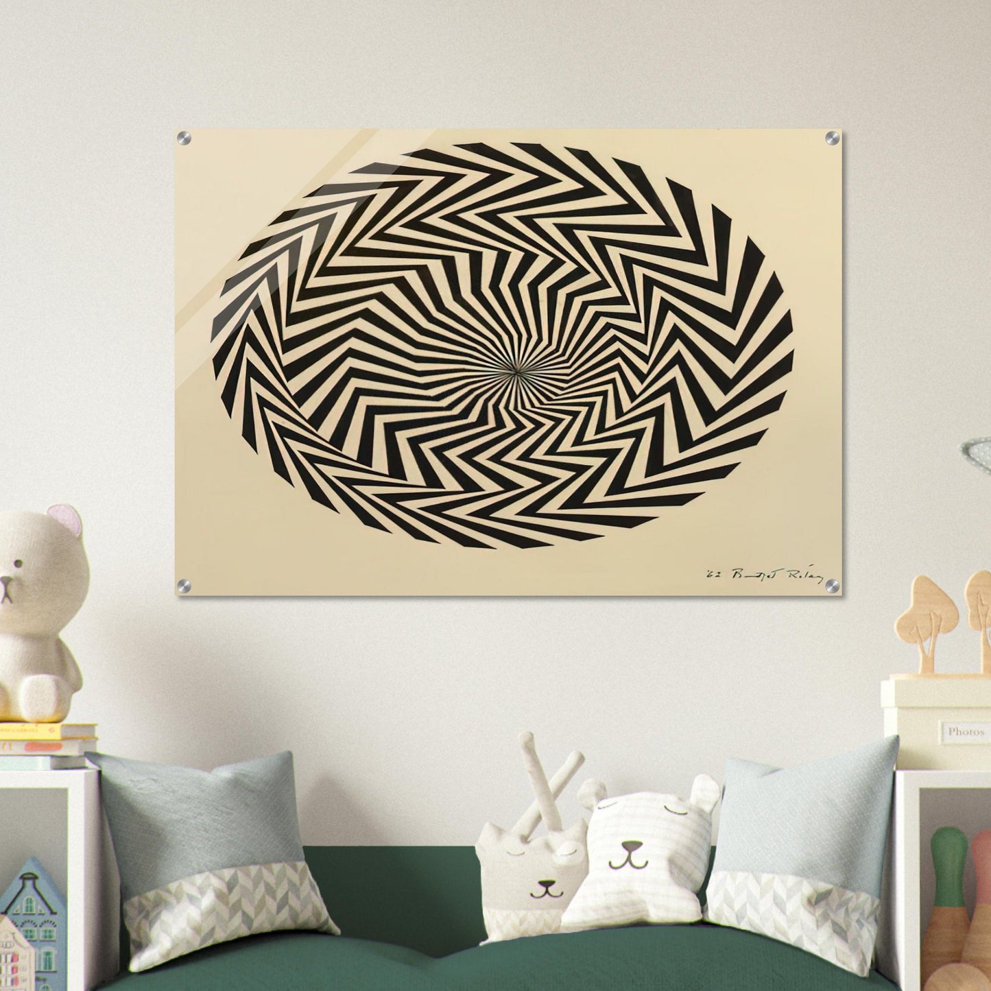BLAZE STUDY 1962 - Bridget Riley Acrylic Print - 70x100 cm / 28x40″ inches | Bridget Riley Wall Art | Bridget Riley Prints
