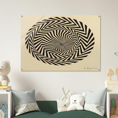 BLAZE STUDY 1962 - Bridget Riley Acrylic Print - 70x100 cm / 28x40″ inches | Bridget Riley Wall Art | Bridget Riley Prints