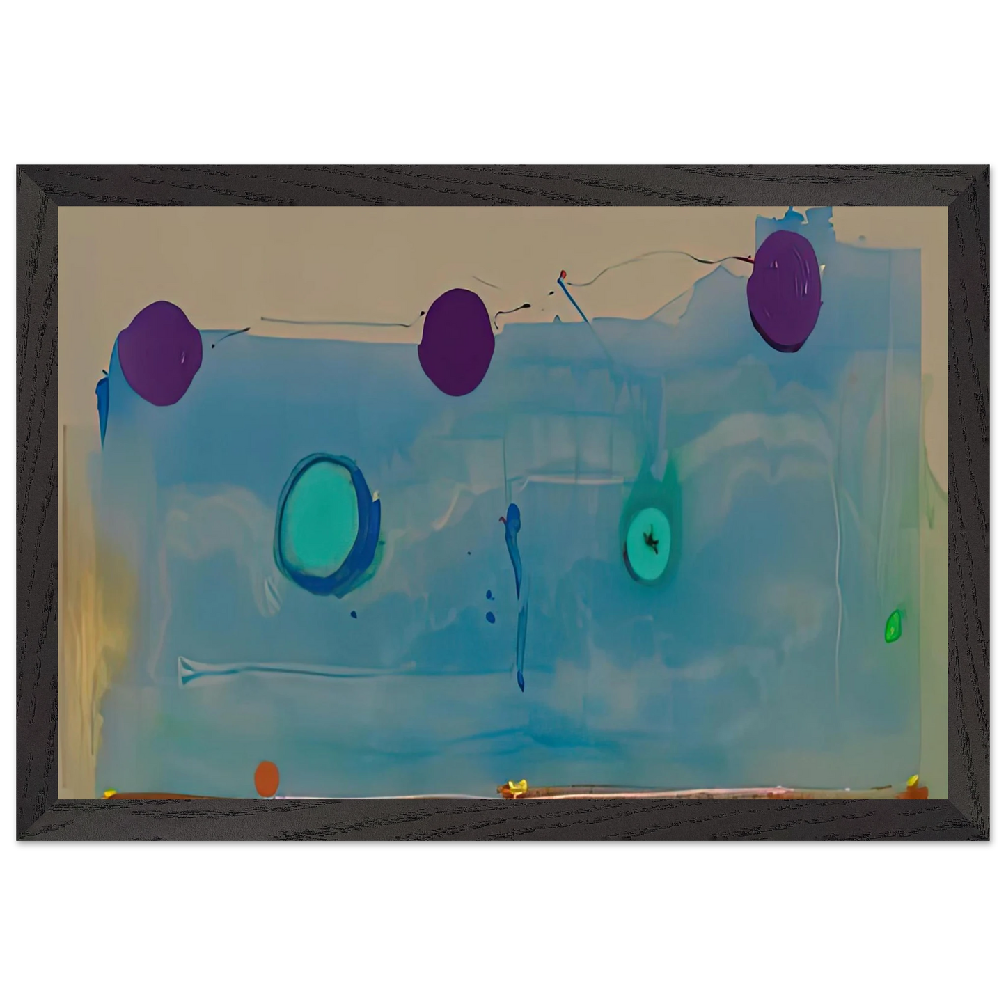 Helen Frankenthaler - Water Shadows, 1988- Wall Art - 60x80 cm / 24x32 inches - Fine Art Poster - -