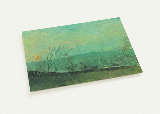 Factories Seen from a Hillside in Moonlight By Vincent van Gogh Pack of 10 Post Cards | Vincent van Gogh Post Cards | A6 (10.5 x 14.8 cm) - 4.1 x 5.8 inches