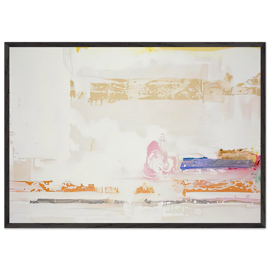 Snow Basin 1990- - Helen Frankenthaler Framed Art Print – Black Wooden Frame - Default Title - -Framed Art Print