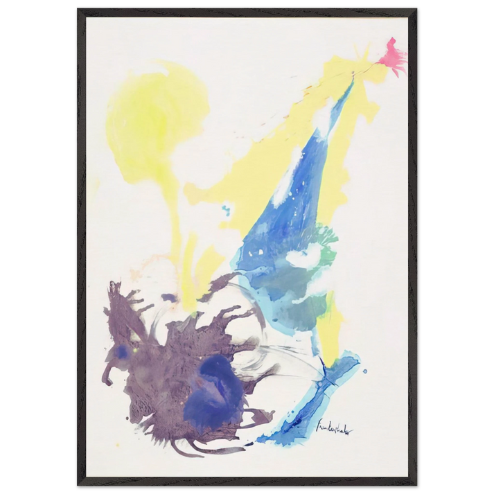 Moving Day - 1961 - Helen Frankenthaler 70x100 cm / 28x40 inches Framed Art Print – Black Wooden Frame
