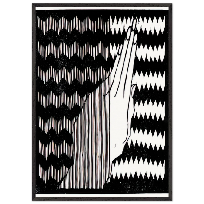 ESCHER 6 - MC Escher 70x100 cm / 28x40 inches Framed Art Print – Black Wooden Frame | Maurits Cornelis Escher Prints