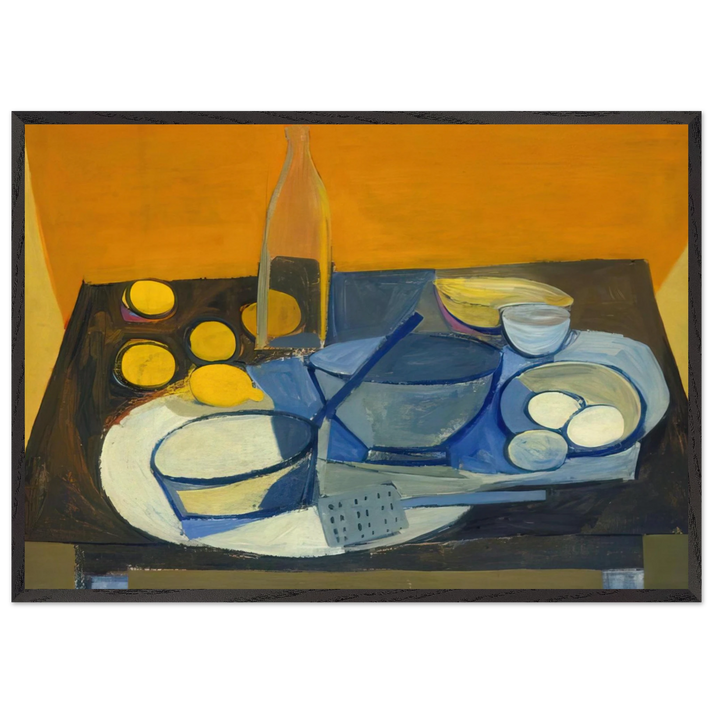 Kitchen Still Life - 1948 - William Scott 70x100 cm / 28x40 inches Framed Art Print – Black Wooden Frame