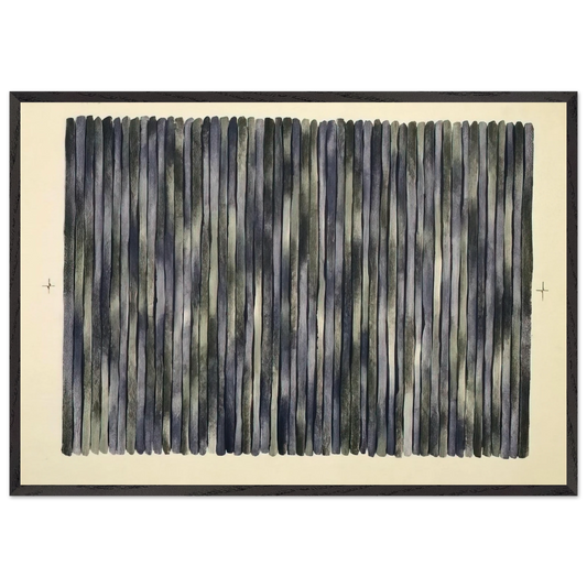 Adams Rib - 1980 - Gene Davis 70x100 cm / 28x40 inches Framed Art Print – Black Wooden Frame