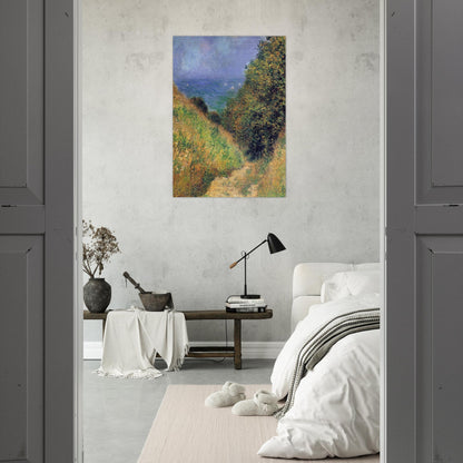 Path at Pourville 02 - claude monet Brushed Aluminum Print - 70x100 cm / 28x40 inches | claude monet Aluminum Print | claude monet Prints