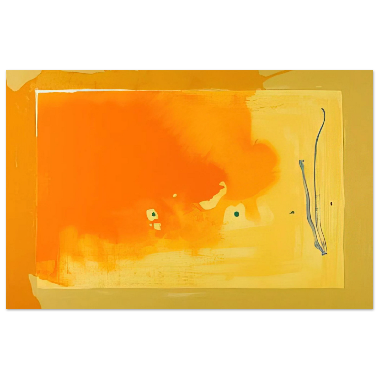 Helen Frankenthaler - Bilbao - 1998 Wall art - 30x40 cm / 12x16 inches - Premium Wooden Framed Poster With Fine Art Paper - White frame