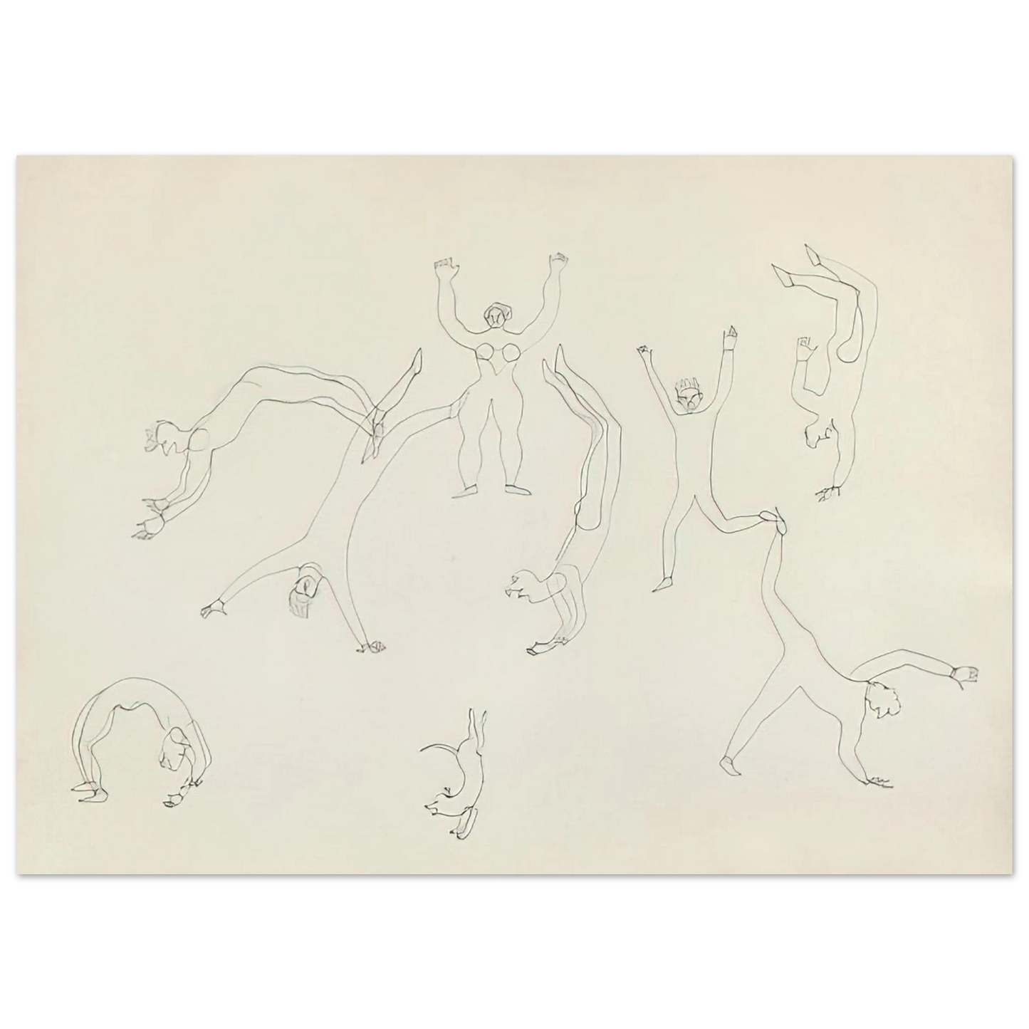 Alexander Calder - THE TUMBLERS II 1931 Fine Art Poster - 40x60 cm / 16x24 inches