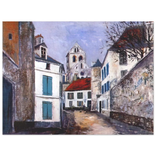 Maurice Utrillo - VILLAGE STREET Fine Art Poster - Default Title