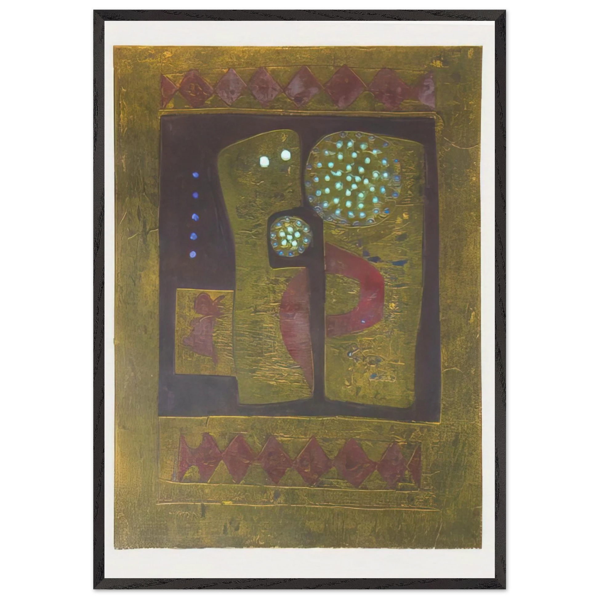 Pierrot and His Son - 1970 - Hiroyuki Tajima Framed Art Print – Black Wooden Frame - Default Title - -Framed Art Print