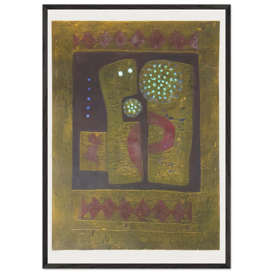 Pierrot and His Son - 1970 - Hiroyuki Tajima Framed Art Print – Black Wooden Frame - Default Title - -Framed Art Print