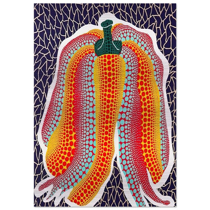 PUMPKIN 1990 - Yayoi Kusama Brushed Aluminum Print - 70x100 cm / 28x40 inches | Yayoi Kusama Aluminum Print | Yayoi Kusama Prints