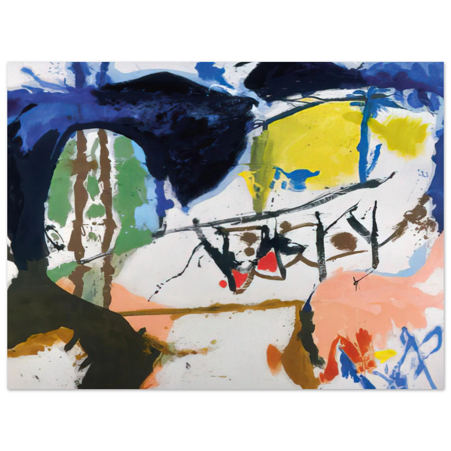 Helen Frankenthaler - Acres - 1959 Wall art - 21x29.7 cm / 8x12" - Fine Art Poster - -