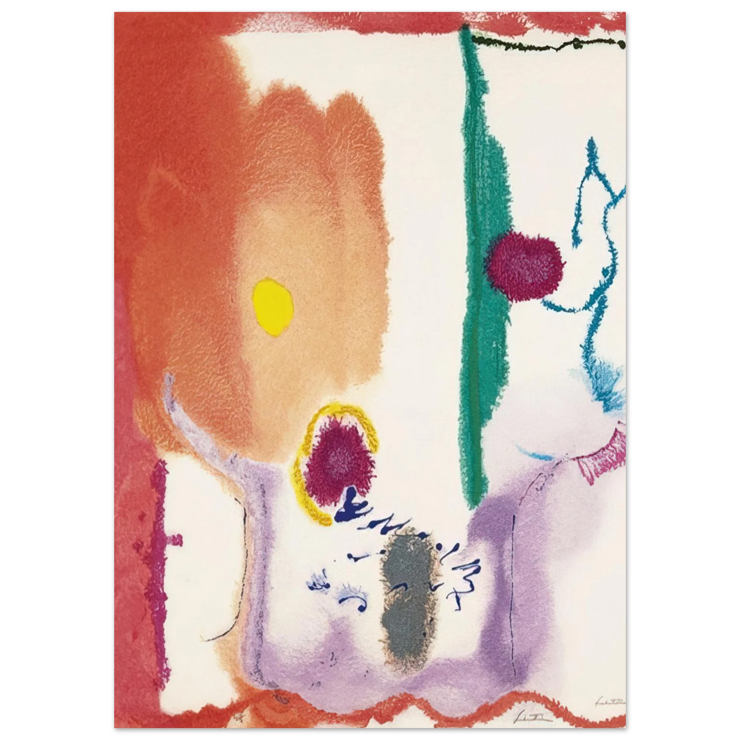 Helen Frankenthaler - Beginnings - 2002 Wall art - 30x40 cm / 12x16 inches - Fine Art Poster - -