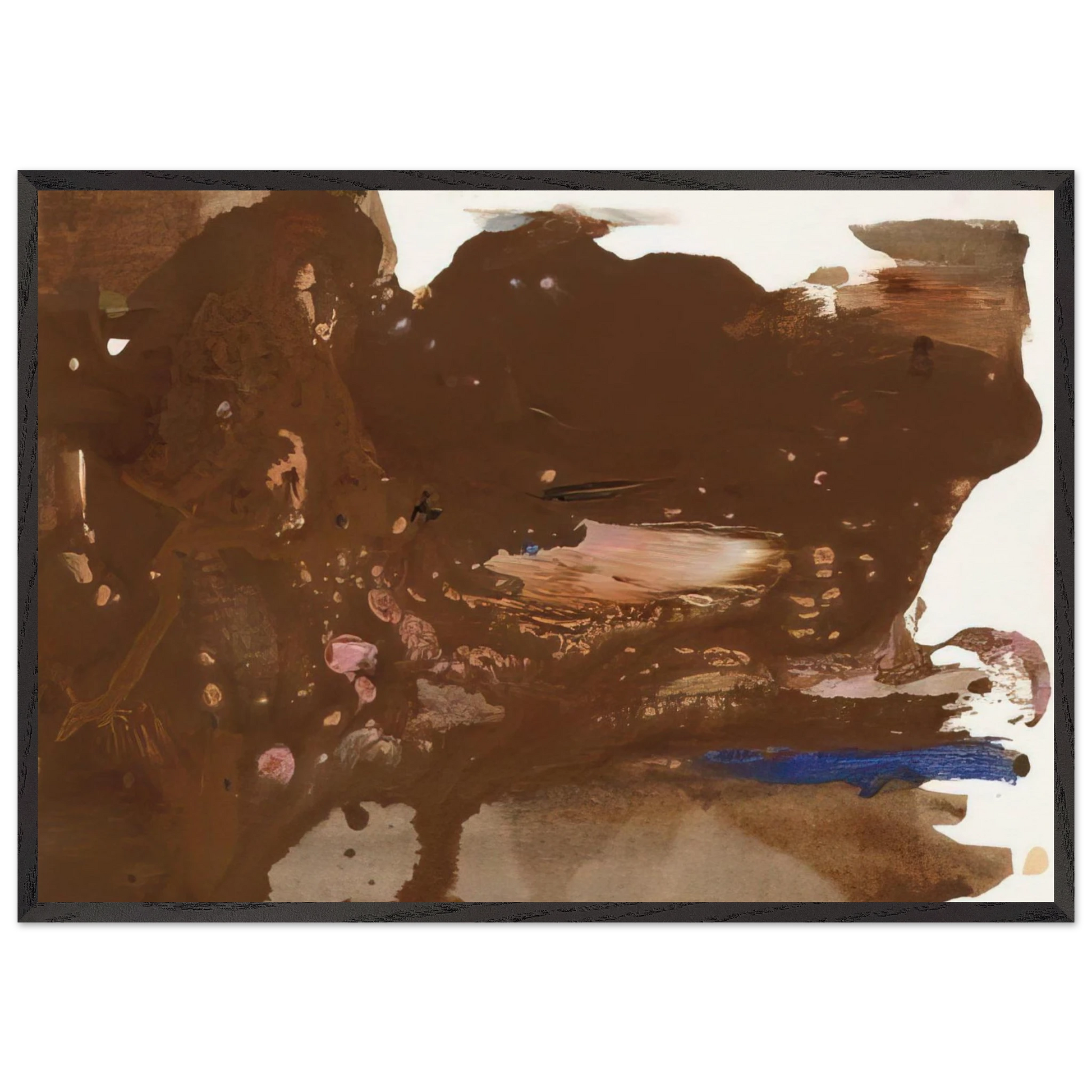 Untitled - 1978 N1 - Helen Frankenthaler 70x100 cm / 28x40 inches Framed Art Print – Black Wooden Frame