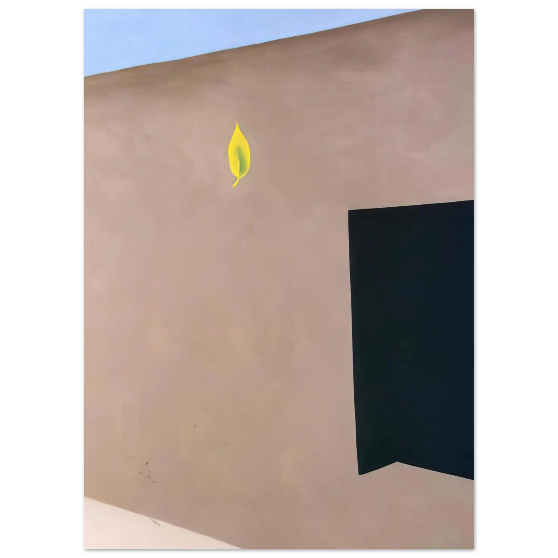 Georgia O'Keeffe - Patio Door with Green Leaf Fine Art Poster - 40x60 cm / 16x24 inches