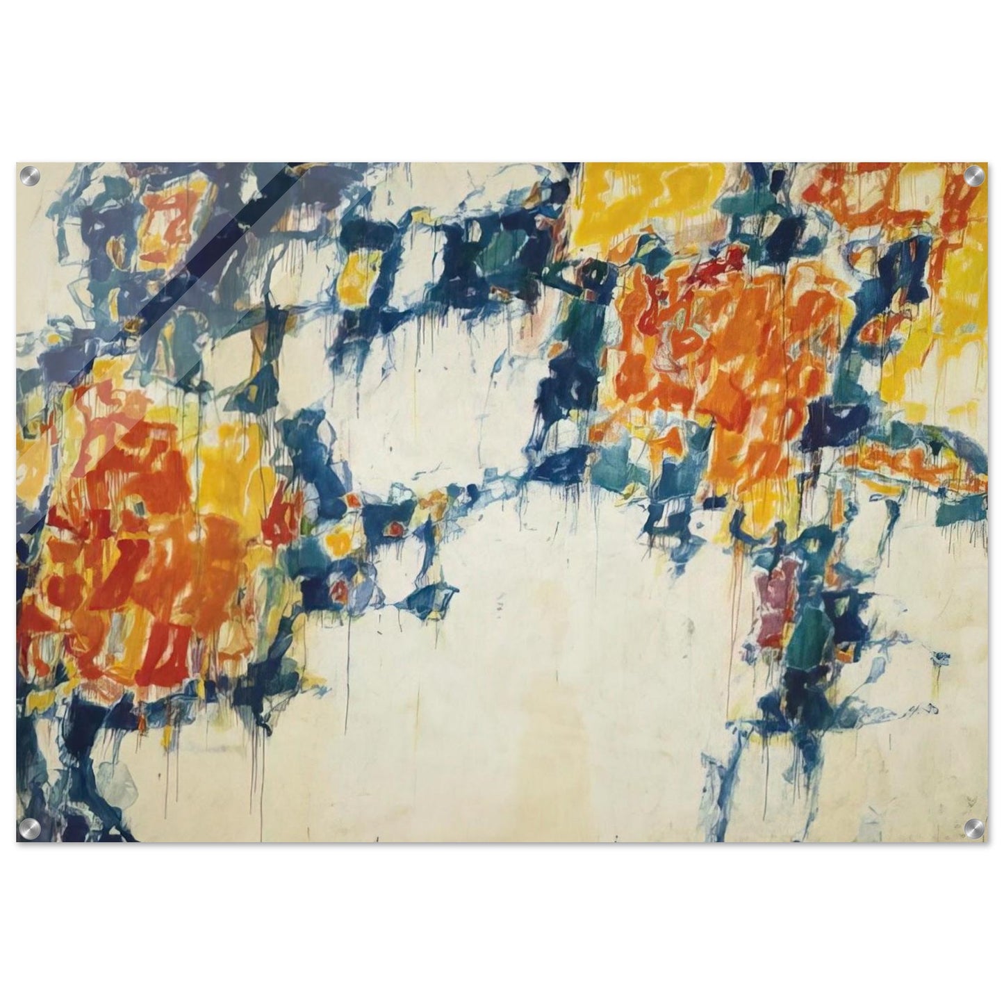 Basel Mural I - Sam Francis Acrylic Print - 70x100 cm / 28x40″ inches | Sam Francis Wall Art | Sam Francis Prints