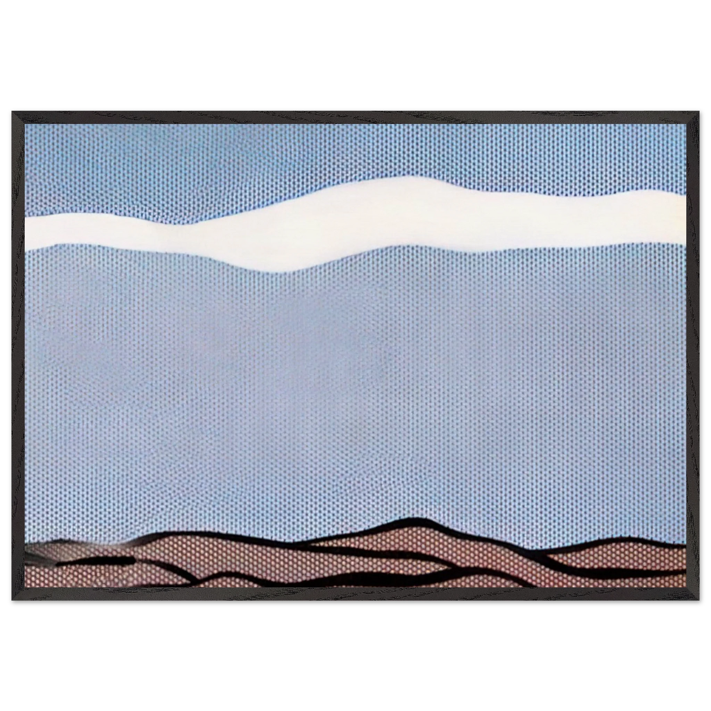 LANDSCAPE 1964 - Roy Lichtenstein Framed Art Print – Black Wooden Frame - Default Title - -Framed Art Print