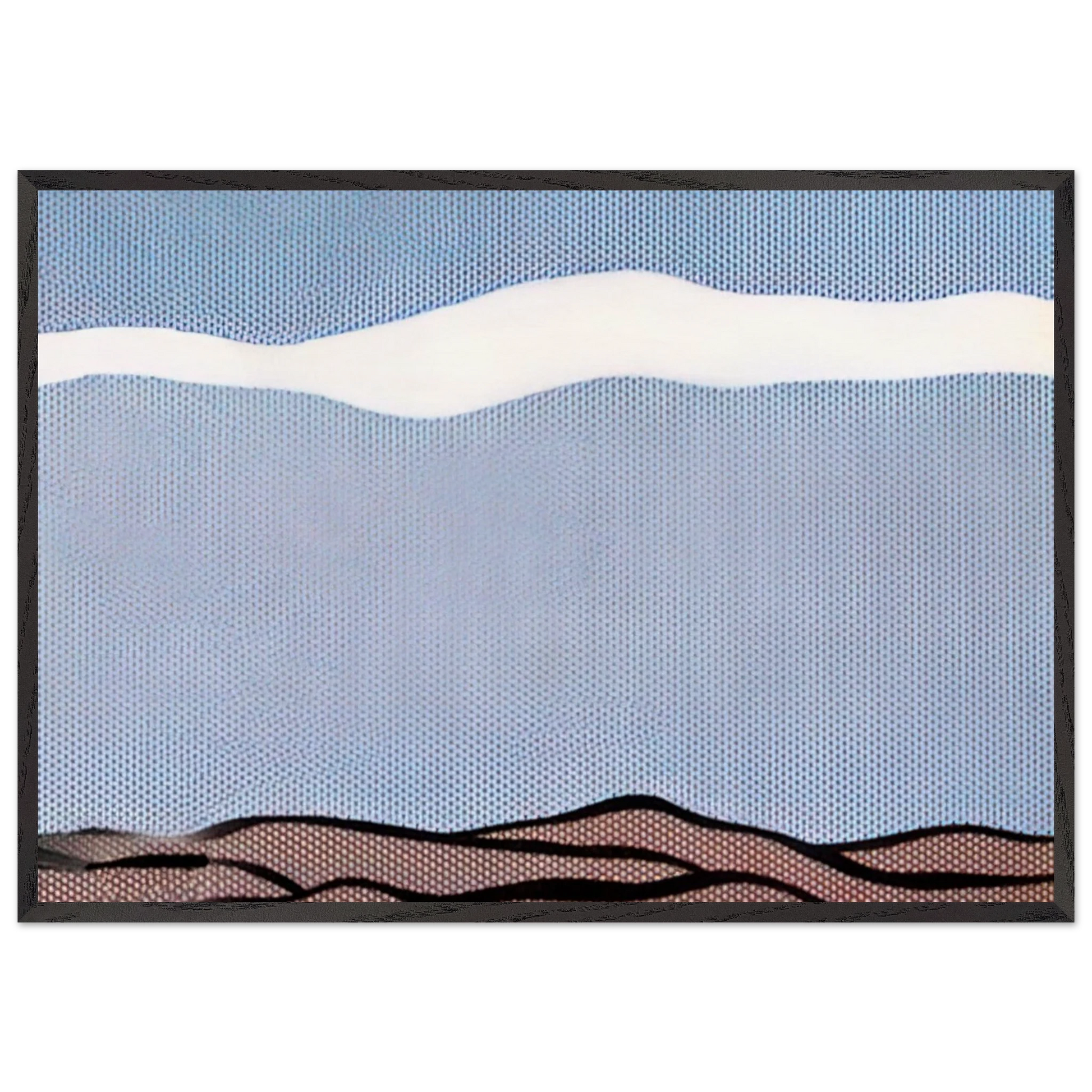 LANDSCAPE 1964 - Roy Lichtenstein Framed Art Print – Black Wooden Frame - Default Title - -Framed Art Print