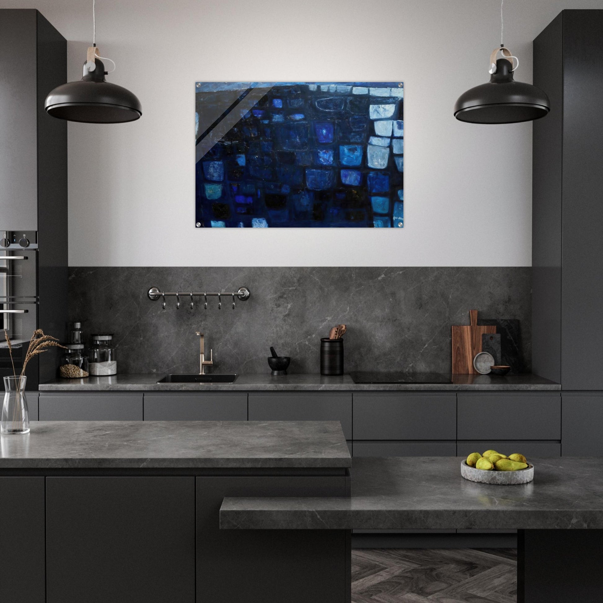 Blue Abstract - 1959 - William Scott Acrylic Print - 70x100 cm / 28x40″ inches | William Scott Wall Art | William Scott Prints