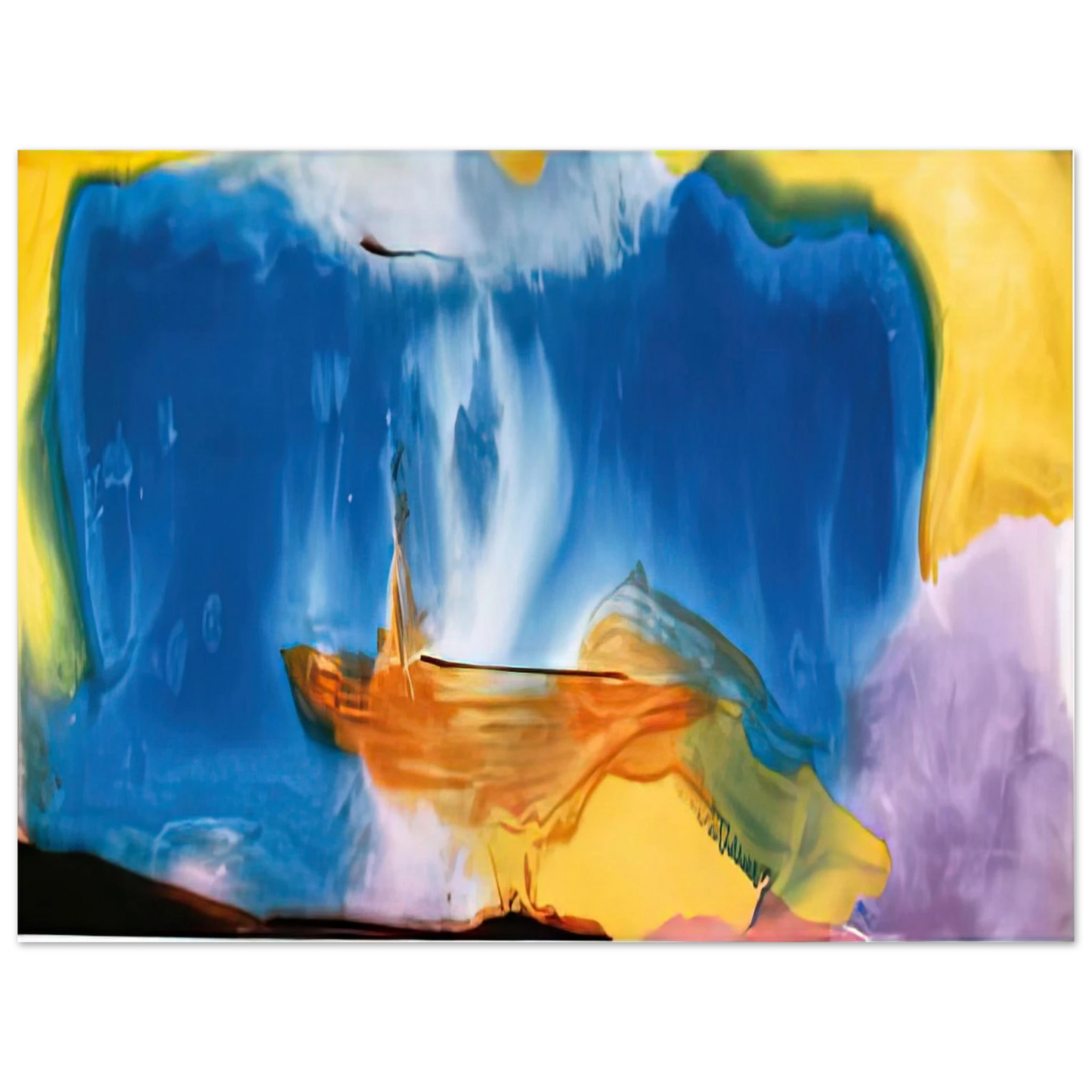 Helen Frankenthaler - Moveable Blue, 1973- Wall Art - 21x29.7 cm / 8x12" - Fine Art Poster - -