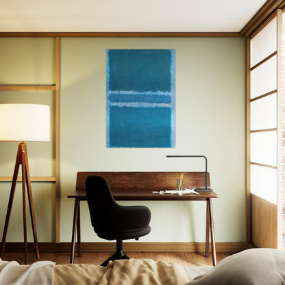 Untitled Blue Divided by Blue - 1966 - Mark Rothko Brushed Aluminum Print - 70x100 cm / 28x40 inches | Mark Rothko Aluminum Print | Mark Rothko Prints