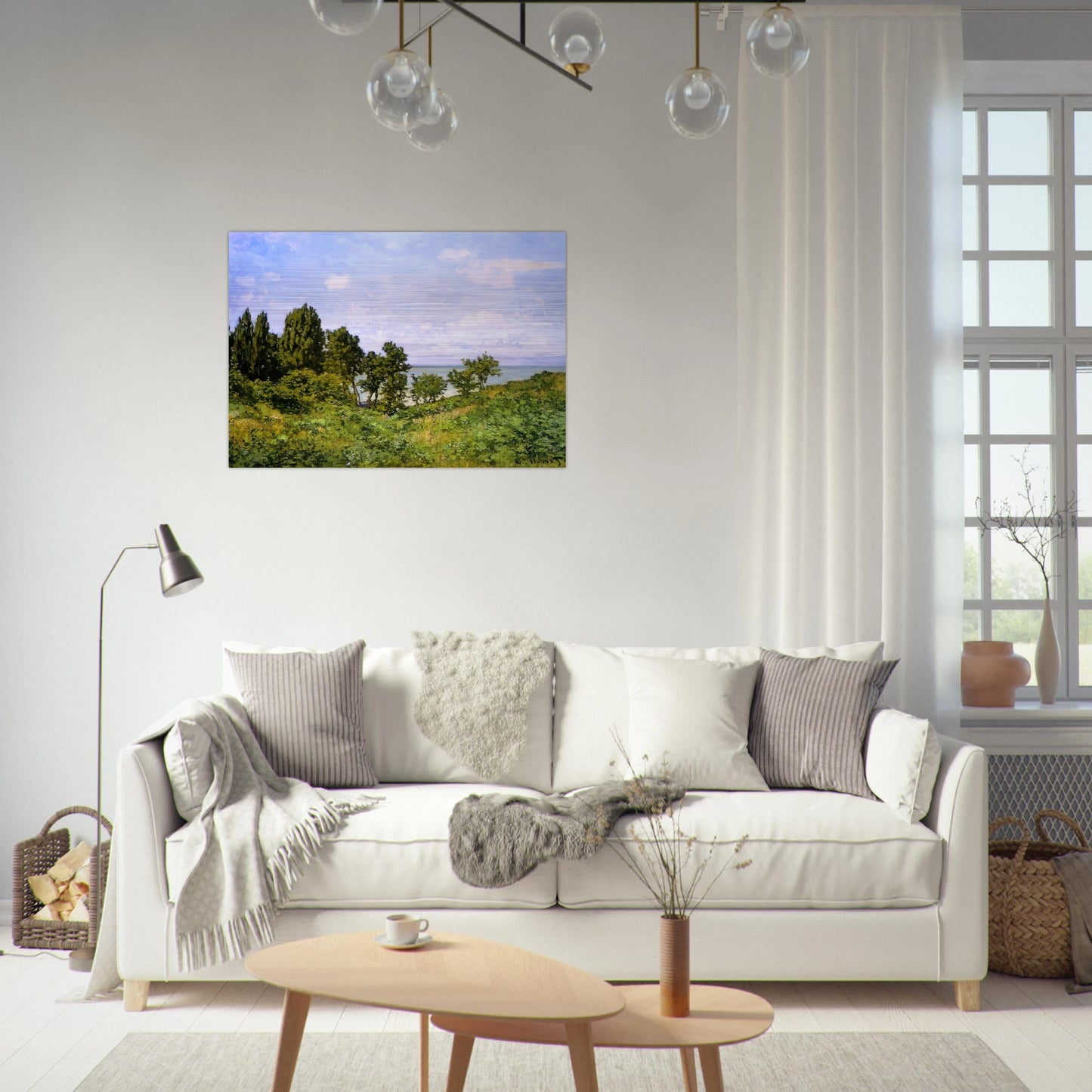 By the Sea - claude monet Brushed Aluminum Print - 70x100 cm / 28x40 inches | claude monet Aluminum Print | claude monet Prints