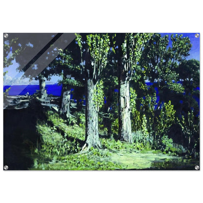 Cypresses on a Seashore. The Crimea - Arkhyp Kuindzhi Acrylic Print - 70x100 cm / 28x40″ inches | Arkhyp Kuindzhi Wall Art | Arkhyp Kuindzhi Prints