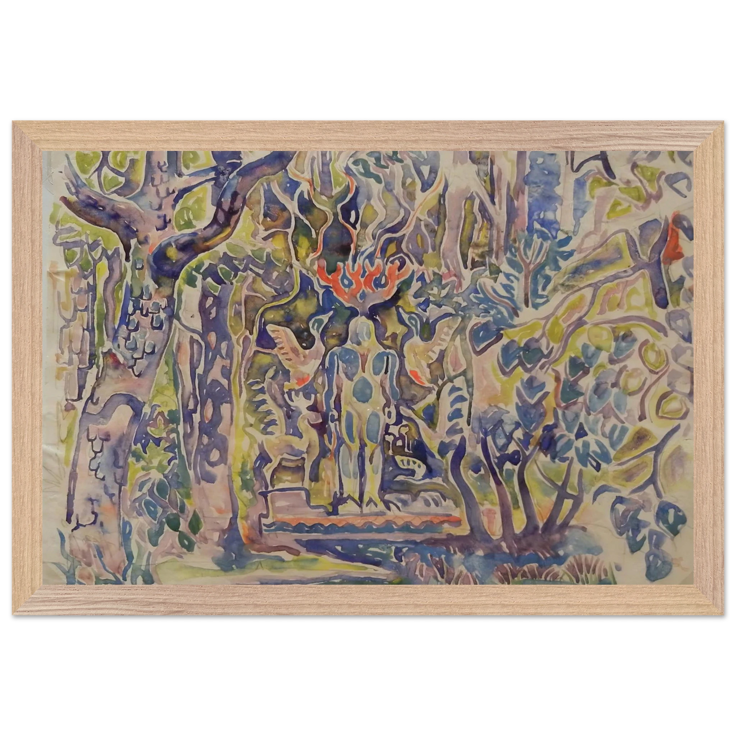Walter Inglis Anderson - Walter Anderson Wall art - 30x40 cm / 12x16 Inches - Premium Wooden Framed Poster With Fine Art Paper - Black frame