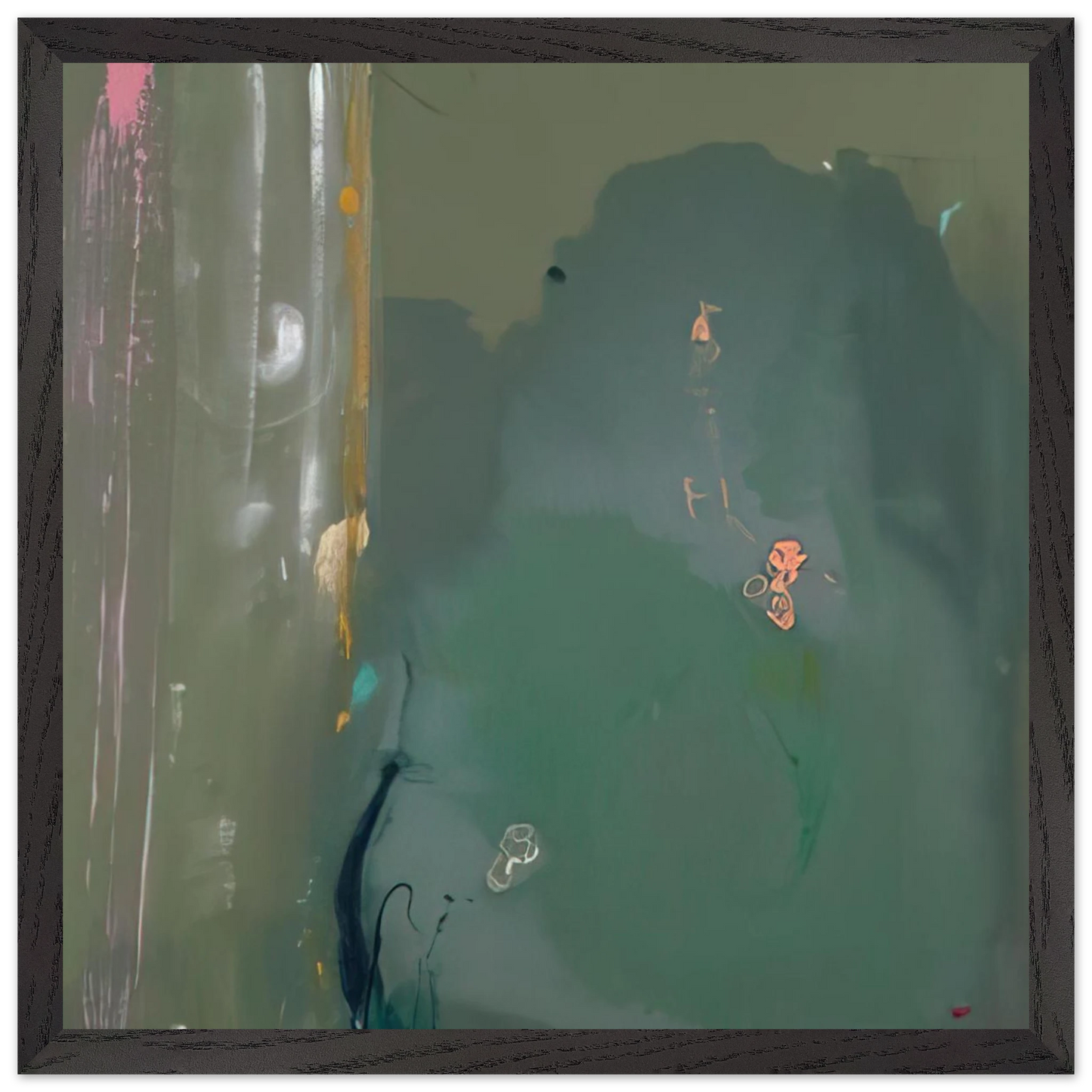 Helen Frankenthaler - CÃ´te d Argent - 1980 Wall art - 30x45 cm / 12x18 inches - Premium Wooden Framed Poster With Fine Art Paper - Wood frame
